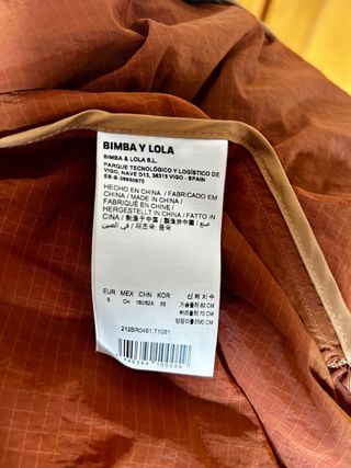 Abrigo Bimba Y Lola S - Beige/Negro