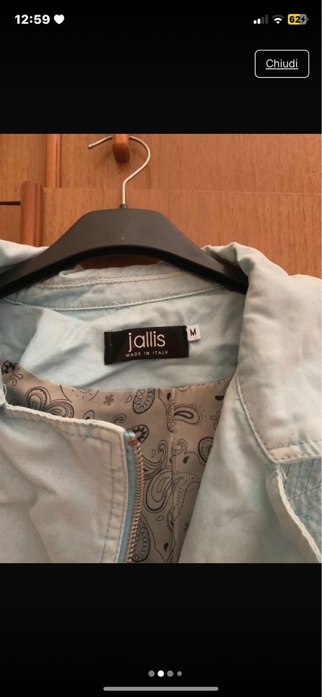 Giubbino Jallis celeste tg M