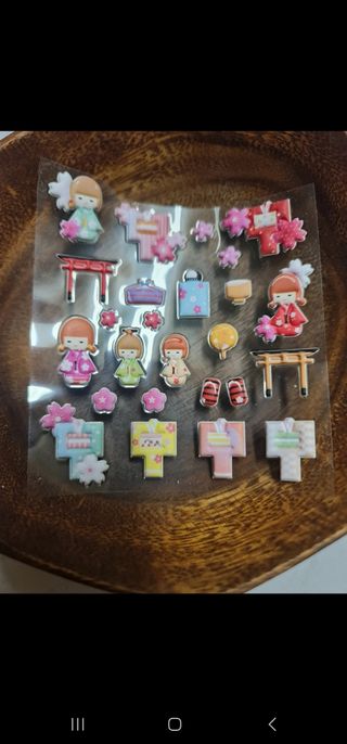 Adesivi 3D: Bambole Giapponesi