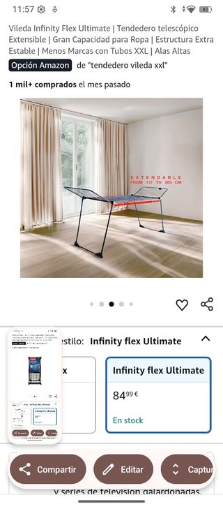 Tendedero Vileda Infinity Flex Ultimate