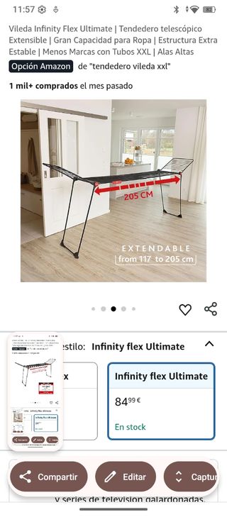 Tendedero Vileda Infinity Flex Ultimate