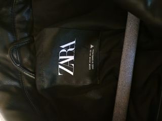 Chaqueta cuero negra Zara