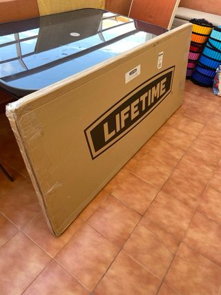 Mesa plegable blanca