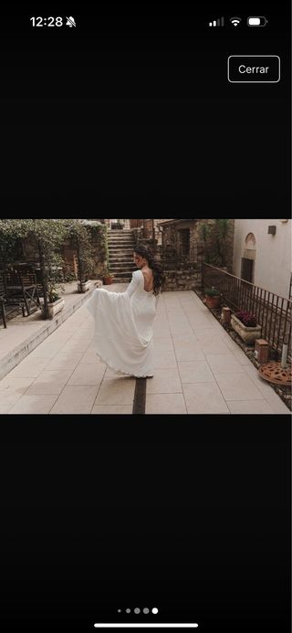 Vestido novia satén blanco