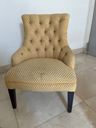 Butaca capitoné amarilla
