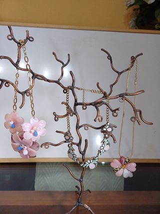 3 collares grandes florales