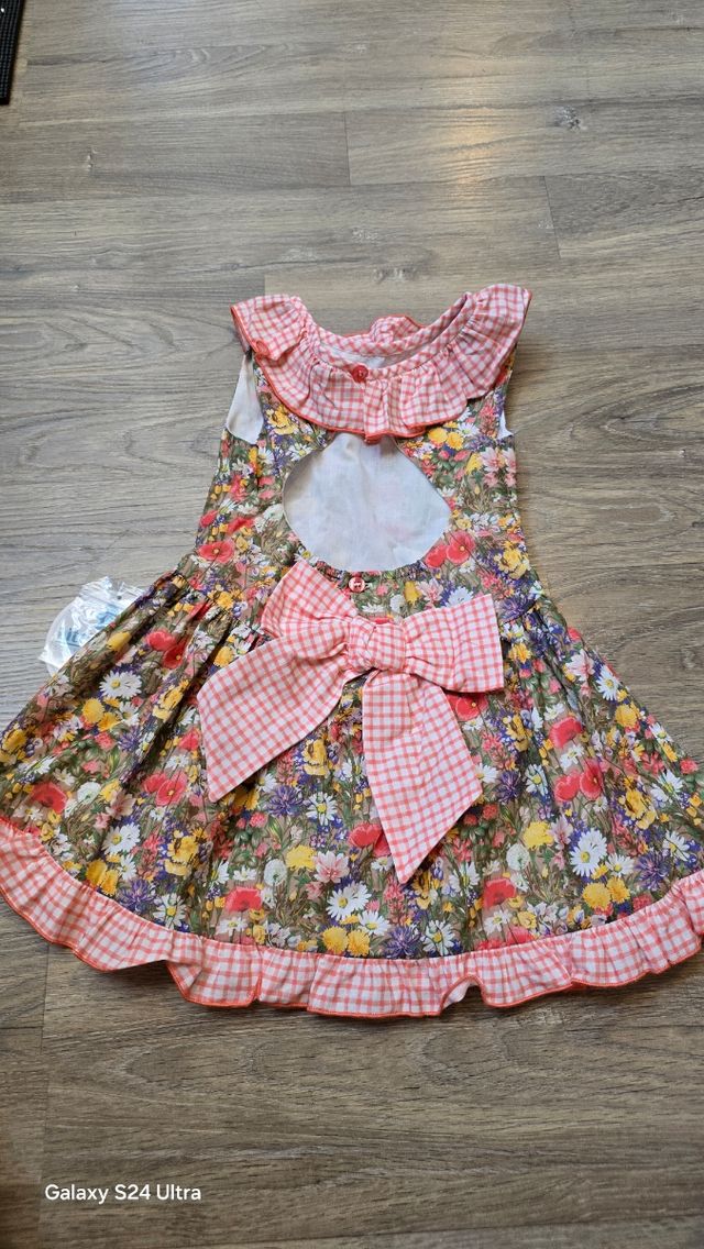 Vestido niña flores - Talla 2-3 años