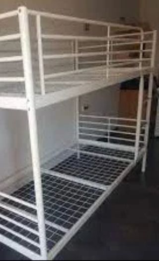 Letto a castello Ikea bianco metallizzato