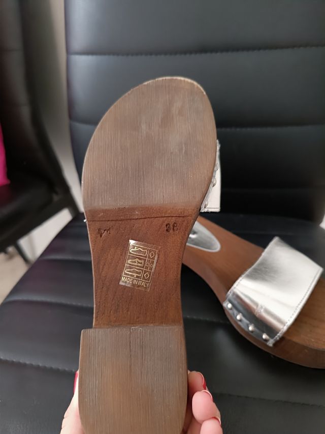 Zuecos Formula Joven Plata 38