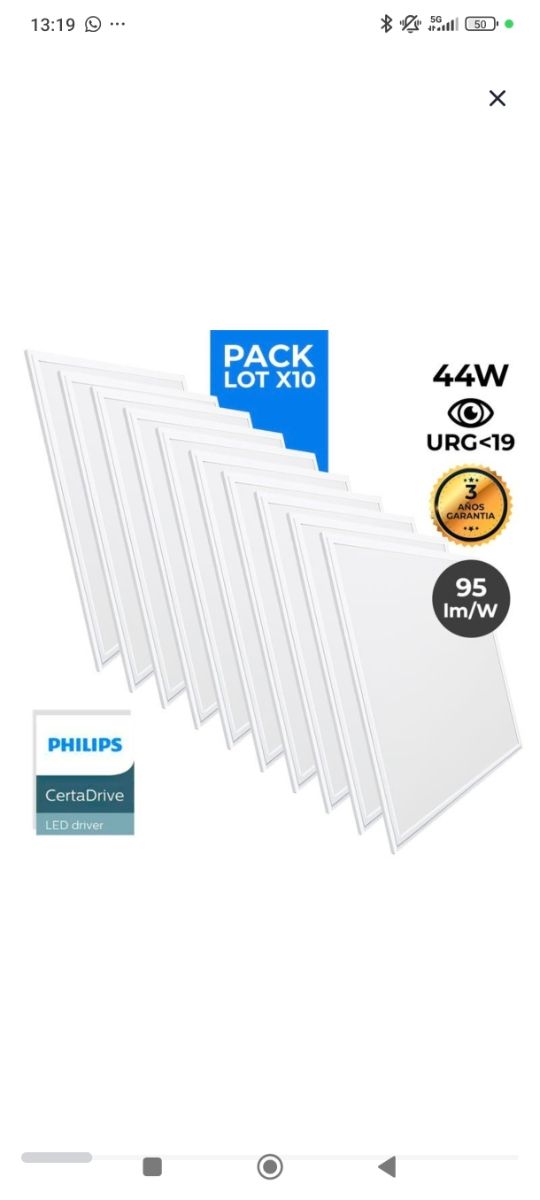 10 Paneles LED 44W - ¡Oferta!