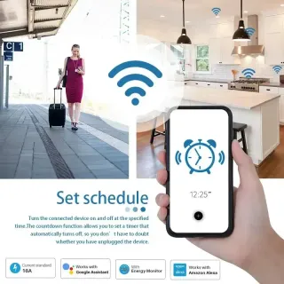 Enchufe inteligente WiFi Tuya 20A