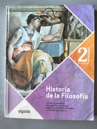 Libro Historia de la Filosofía 2º Bachillerato 