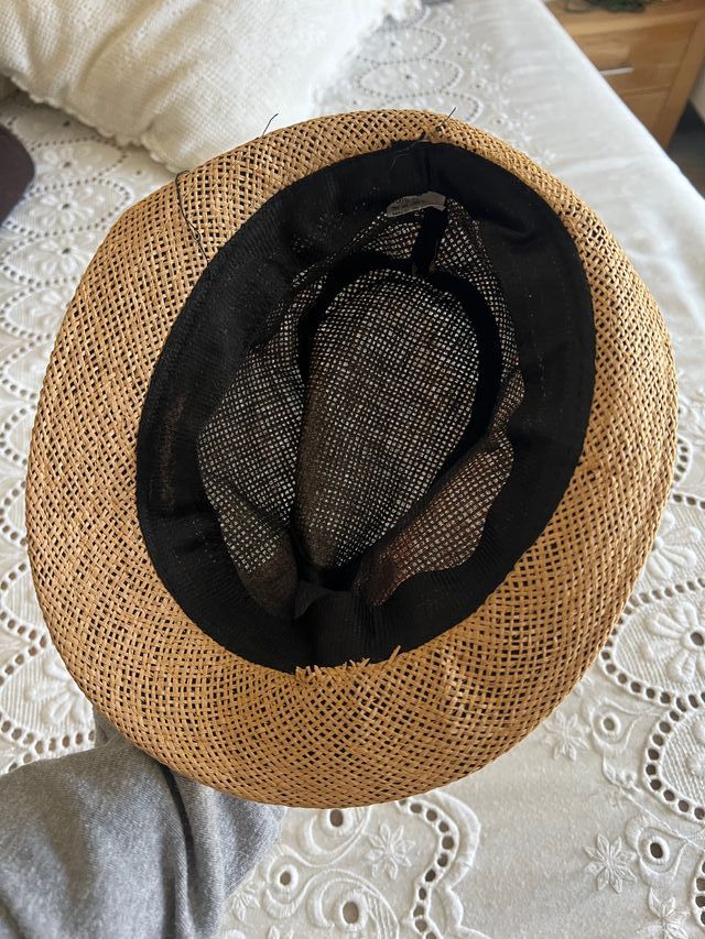 Sombrero paja - Beige y Negro