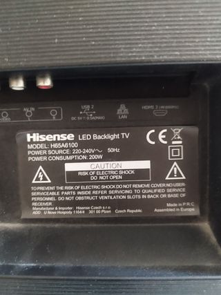 TV Hisense 65" - Piezas