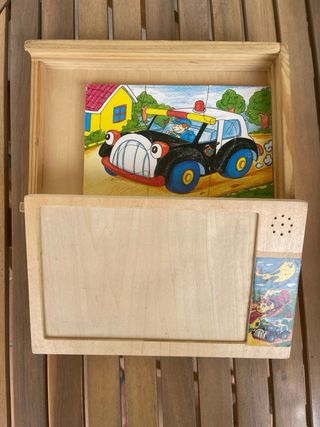 Rompecabezas de madera: Avión y Tren