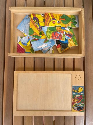 Rompecabezas de madera: Avión y Tren