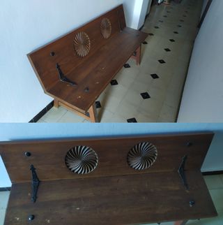 Banco madera tallado