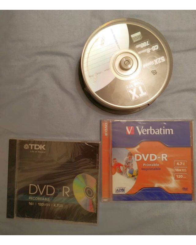 DVD-R y CD-R vírgenes