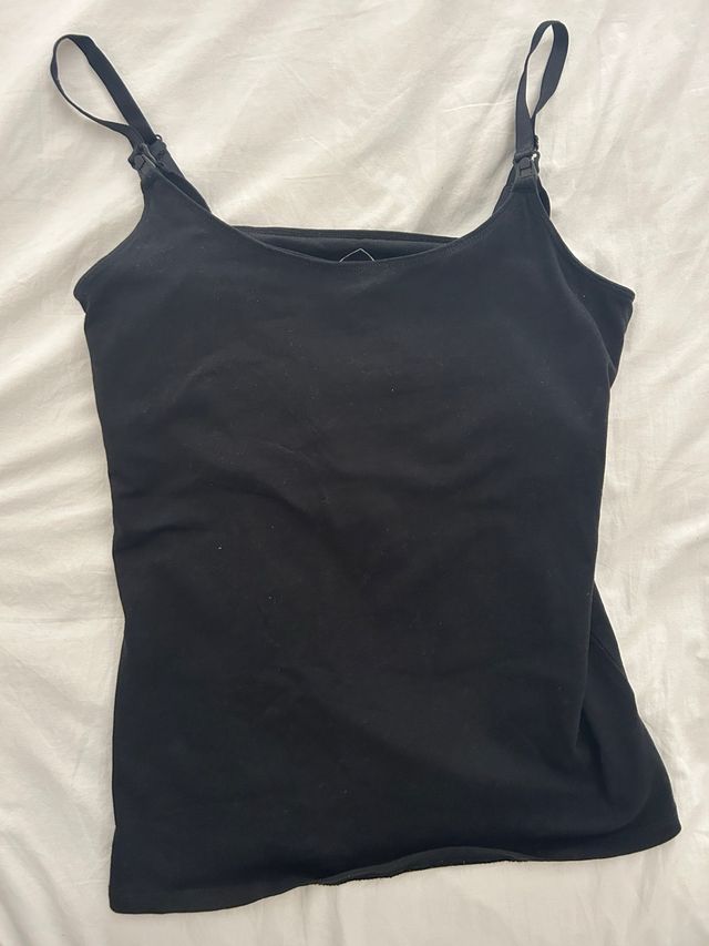 Camiseta lactancia negra talla S