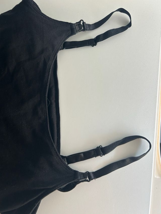Camiseta lactancia negra talla S