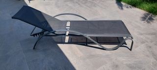 4 Tumbonas Sunfun Negras - Acero