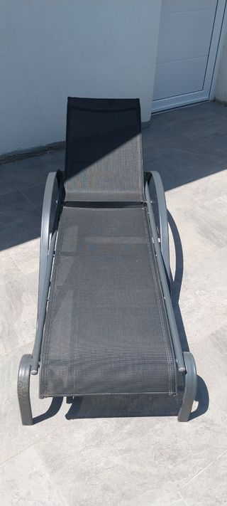 4 Tumbonas Sunfun Negras - Acero