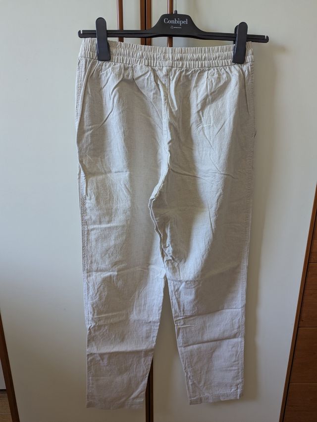 Pantaloni lino beige estivi
