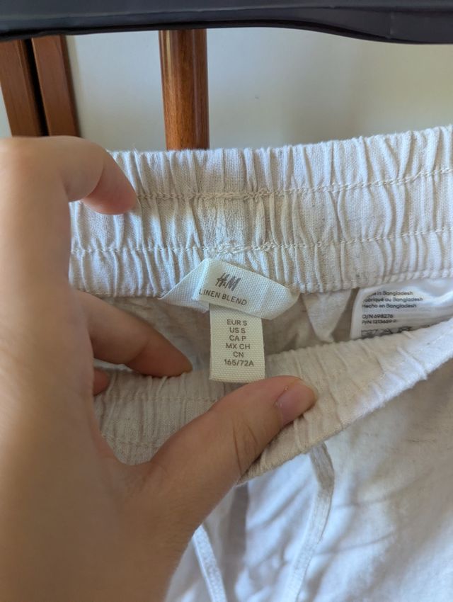 Pantaloni lino beige estivi