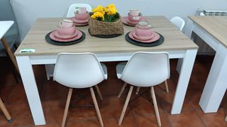 Mesa comedor nórdica 4 sillas