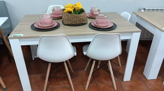 Mesa comedor nórdica 4 sillas