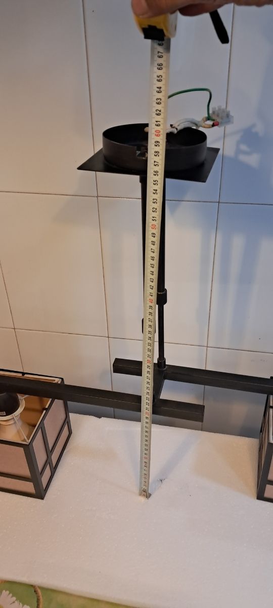 Lampara techo rústica 2 luces