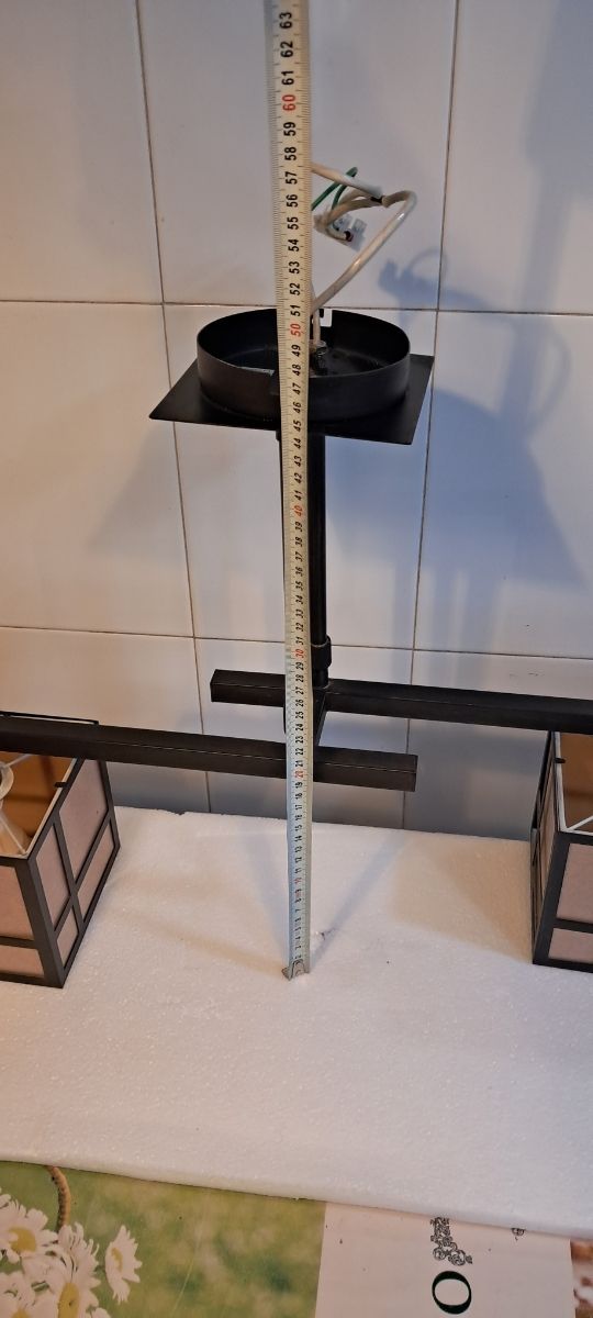 Lampara techo rústica 2 luces