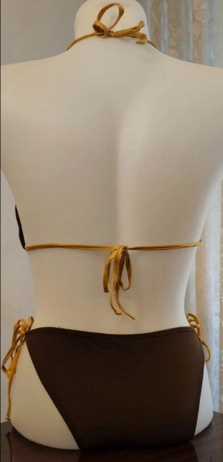 Bikini marrón y dorado