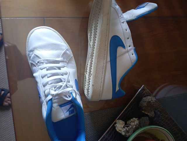 Zapatillas Nike blancas y azules