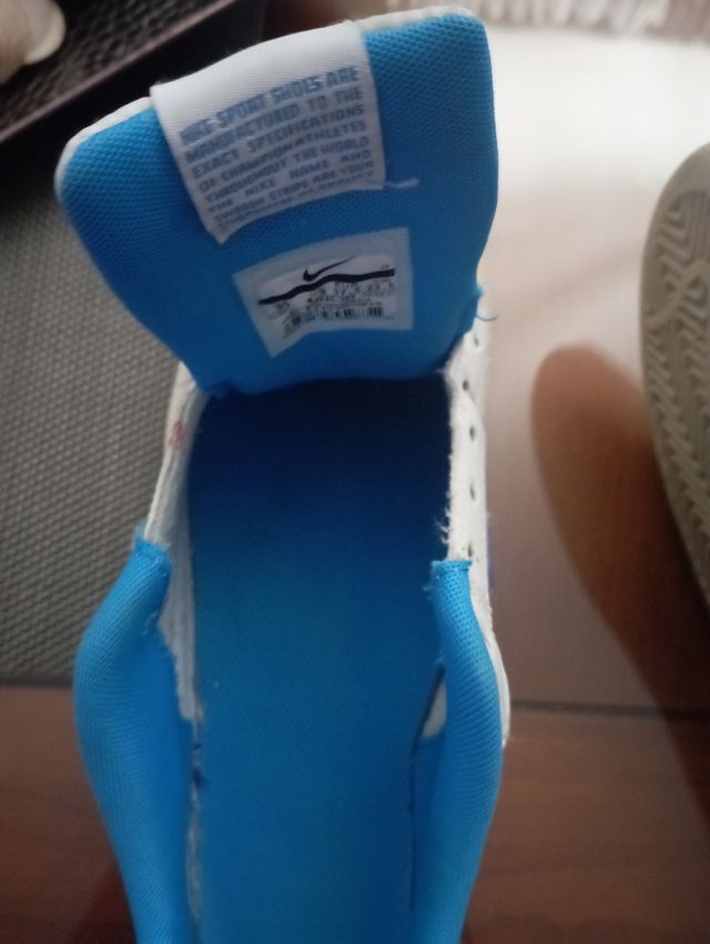 Zapatillas Nike blancas y azules