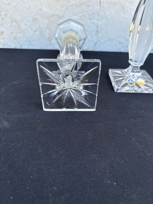 Candelabros Bohemia Cristal - 2uds vintage antiguo