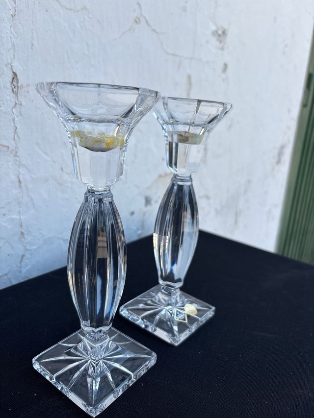 Candelabros Bohemia Cristal - 2uds vintage antiguo