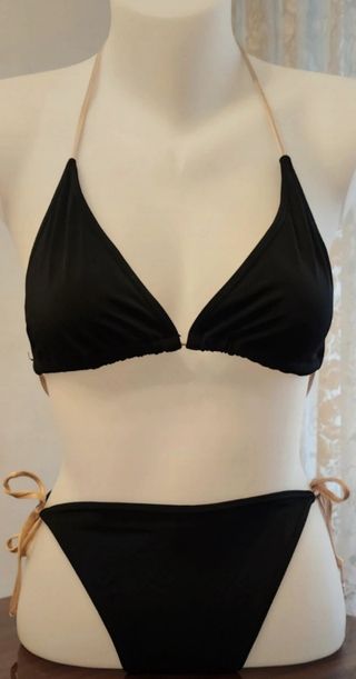 Bikini negro y dorado