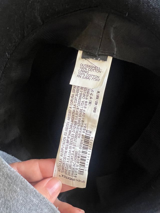 Sombrero Massimo Dutti negro