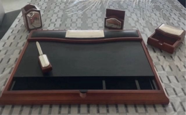 Set scrivania legno pregiato