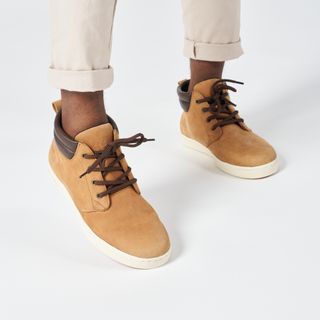 Zapatillas Náuticas 500 Hombre Piel Ocre Impermeables