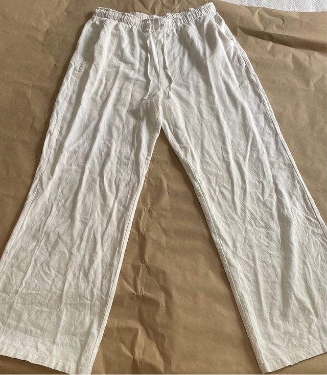 Pantalones Lino Stradivarius L