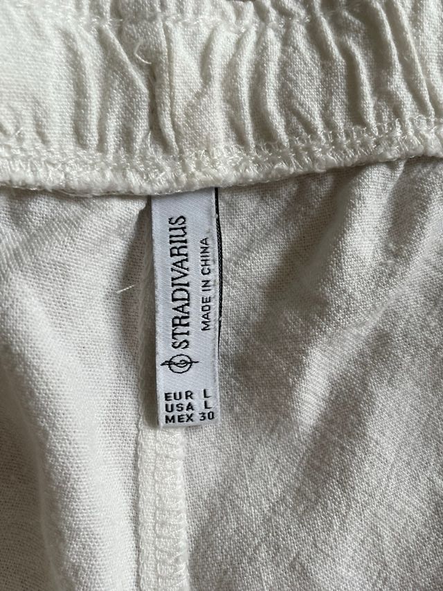 Pantalones Lino Stradivarius L