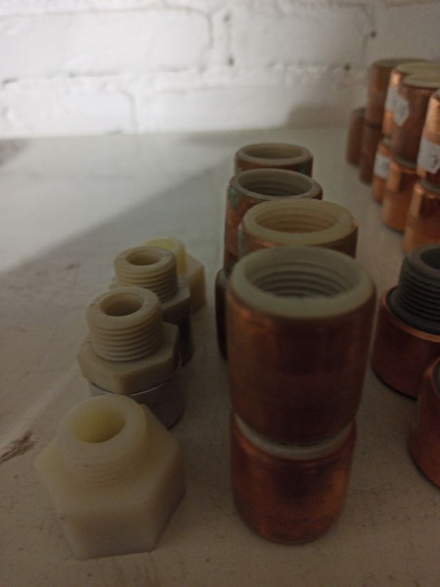 Lotto manicotti elettrolitici: 11/4",1",3/4",1/2"