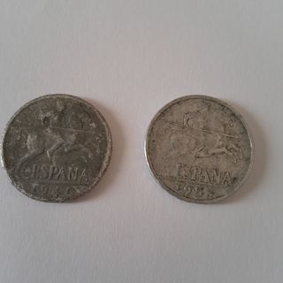 2 Monedas España 10 céntimos (1941-1953)