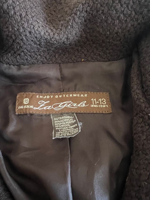 Abrigo Zara marrón chocolate talla S