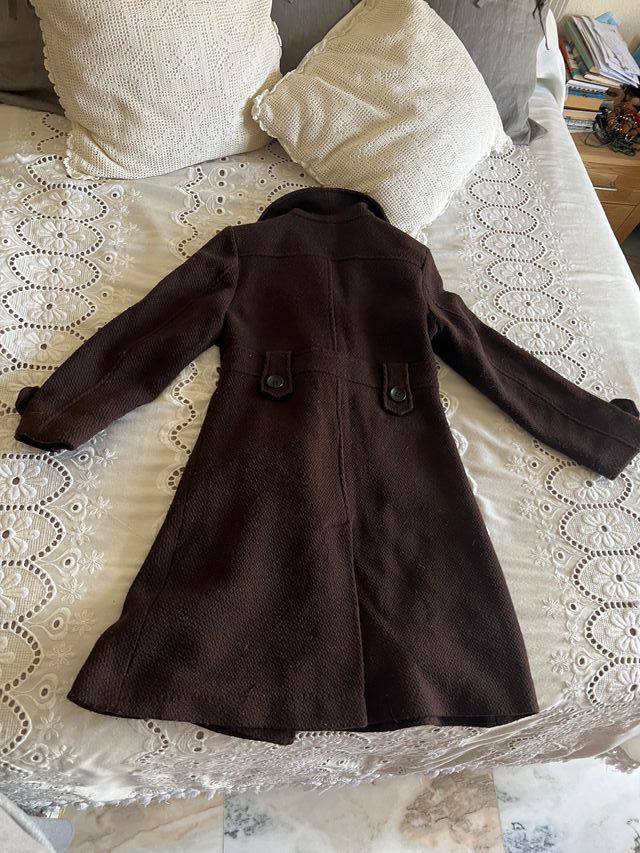 Abrigo Zara marrón chocolate talla S