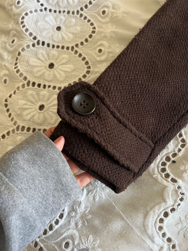 Abrigo Zara marrón chocolate talla S