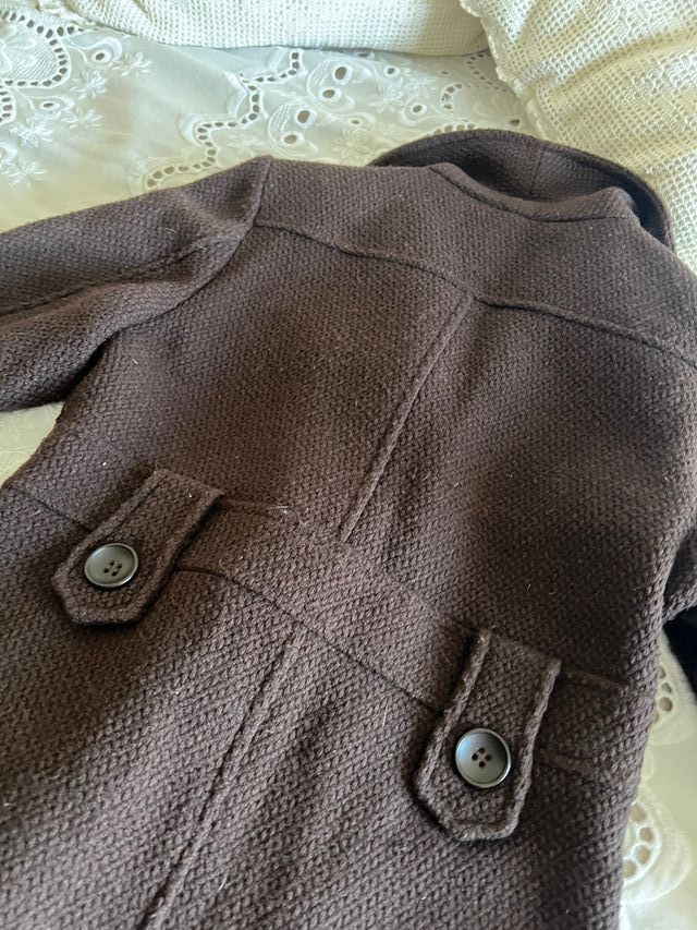 Abrigo Zara marrón chocolate talla S