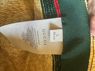 Cappello Gucci beige e rosso nuovo 